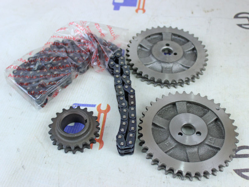 Комплект ГРМ для а/м 2103, 2106, звездочки и цепь, Акмаш-Холдинг в интернет-магазине avtofirma63.ru 
