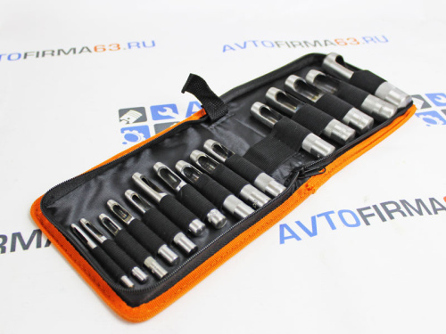 Набор просечек 15 штук 3,0-25,0 мм в сумке Авто Дело в интернет-магазине avtofirma63.ru 