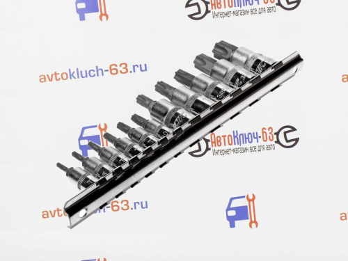Набор торцевых головок 1/4" - 3/8" TORX T10H-T60H с отверстием 11шт JTC-3902 в интернет-магазине avtofirma63.ru 
