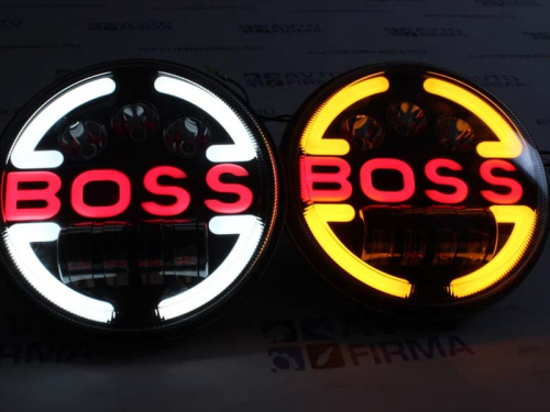 Фары светодиодные Нива, Уаз BOSS с встроенными ДХО и повторителем hp-hld-34-01