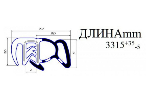 Уплотнитель проемов передних дверей Лада Приора