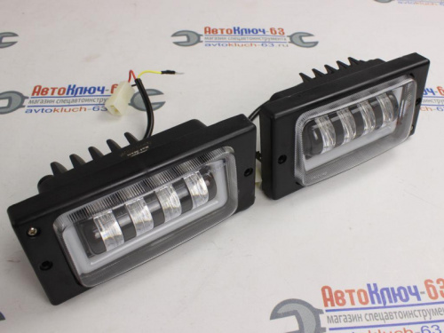 Противотуманные фары на 2110-2112, 2113-2115, 2123 4 линзы с ДХО Sal-Man