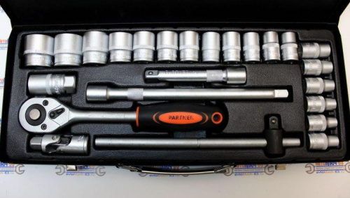 Набор инструментов 1/2"- 6 граней, 24 предмета Partner в интернет-магазине avtofirma63.ru 