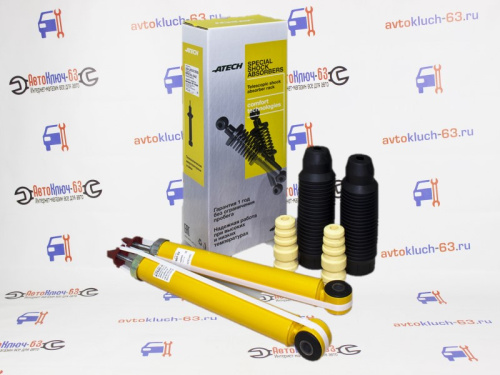 Амортизаторы газомасляные задней подвески Лада Ларгус Кросс ATECH SPECIAL-GAS с отбойниками и пыльниками в интернет-магазине avtofirma63.ru 