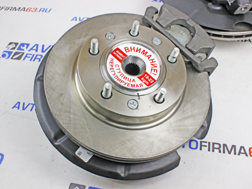 Усиленные нерегулируемые ступицы в сборе с вентилируемым тормозным диском для литых дисков 2121-2123 на Лада 4x4 Нива