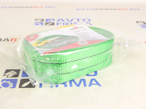 Трос ленточный 6 тонн супер усиленный 5.0 м. 2 крюка в интернет-магазине avtofirma63.ru 