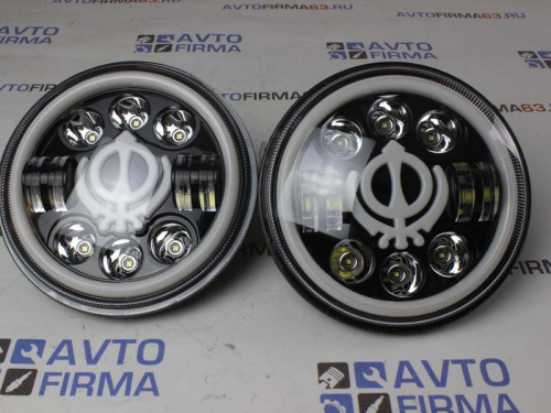 Фары светодиодные Нива, Уаз с встроенными ДХО и повторителями сигнала поворота hp-hld-32-01