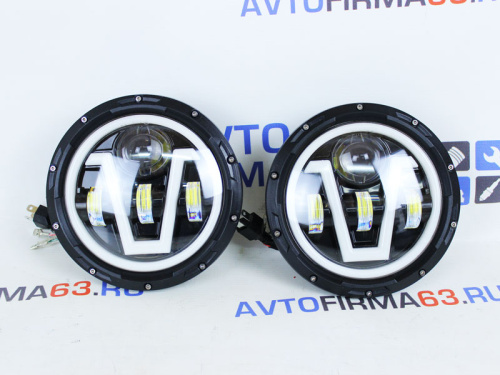 Фары светодиодные Нива 2121 УАЗ тюнинг с габаритом и поворотником TLM-020