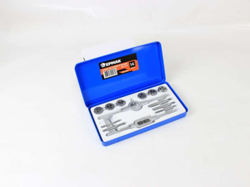 Набор метчиков и плашек 14 предметов М3-М10  Ермак в интернет-магазине avtofirma63.ru 