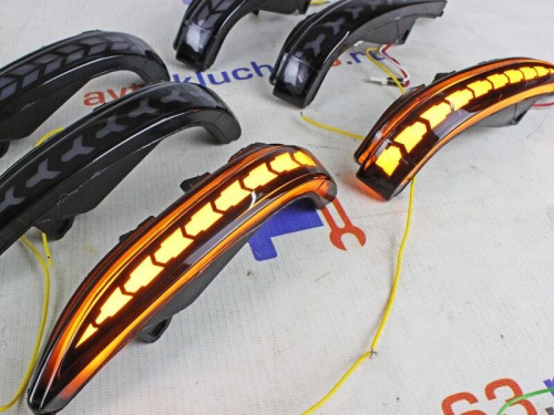 Повторители поворота в боковые зеркала Лада Веста два режима бегающие американки с узором в интернет-магазине avtofirma63.ru 