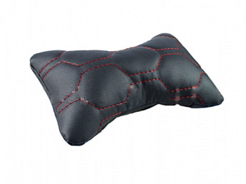 Подушки Косточки на подголовники 2шт из экокожи с цветной строчкой Соты