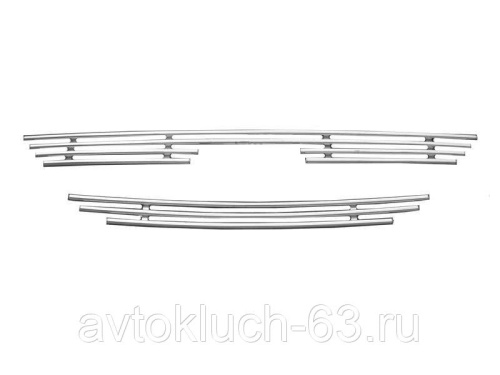 Стальная накладка на решетку радиатора Лада Ларгус с 2012-2019 г. в. в интернет-магазине avtofirma63.ru 