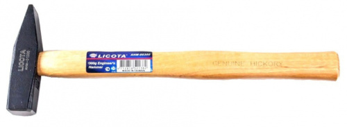 Молоток с ручкой из дерева гикори 1000 грамм AHM-01000, Licota