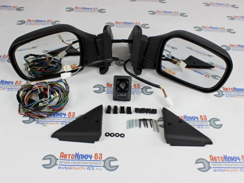 Заводские зеркала для а/м 21214 старого образца с электроприводом, обогревом комплектом проводки и уголков зеркал в интернет-магазине avtofirma63.ru 