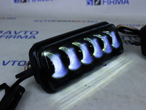 Светодиодные надфарники Лада Нива 6 линз с поворотником