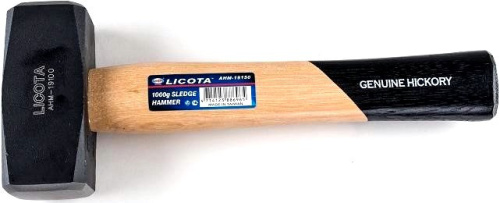 Кувалда с ручкой из дерева гикори 1000 грамм AHM-19100, Licota