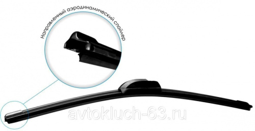 Щетка стеклоочистителя бескаркасная Zebra со спойлером Azard в интернет-магазине avtofirma63.ru 