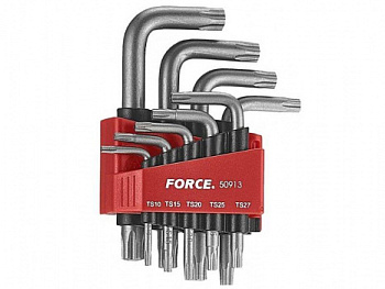 Набор 5-гранных ключей с отверстием Г-обр. 9 предметов Force в интернет-магазине avtofirma63.ru 