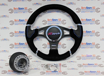 Руль спортивный для автомобилей ВАЗ замша, RTECH (64)