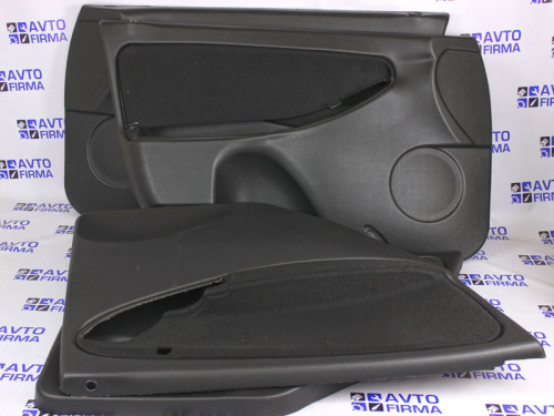 Обивка дверей черная для Лада Калина комплект