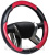Оплетка на руль экокожа Leather "M" (d=38см) красный Azard