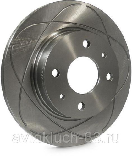 Передние тормозные диски R13 c насечками не вентилируемые для а/м 2108-21099, 2113-2115, Euro Alnas в интернет-магазине avtofirma63.ru 
