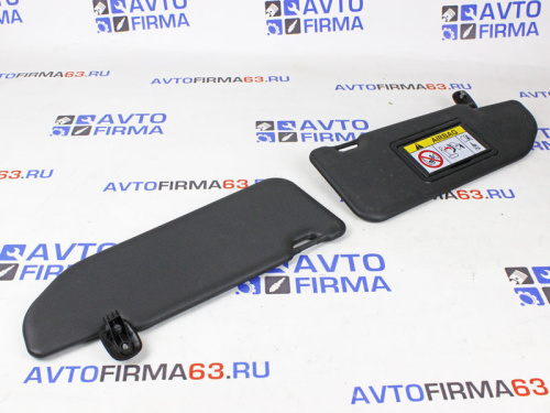 Cолнцезащитные козырьки черные с зеркалом от Веста Спорт на Лада Веста