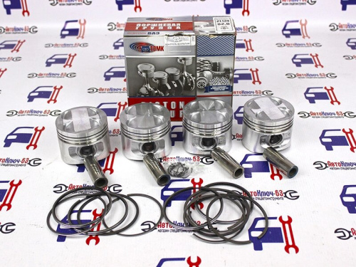 Комплект поршней с пальцами и кольцами 82,8 для двигателя ВАЗ 21124 ТДМК в интернет-магазине avtofirma63.ru 