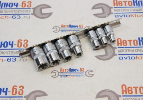 Набор головок 1/4 и 3/8 E6-E16 7 предметов Force в интернет-магазине avtofirma63.ru 