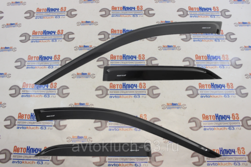 Дефлекторы (ветровики) для окон накладные неломающиеся Samurai Лада Веста SW Cross Voron Glass в интернет-магазине avtofirma63.ru 