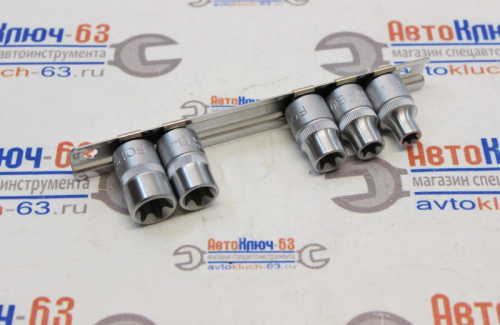 Набор торцевых головок на планке Е-проф 3/8 5 предметов Force в интернет-магазине avtofirma63.ru 