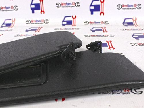 Солнцезащитные козырьки с зеркалом черные на ВАЗ 2110, 2111, 2112