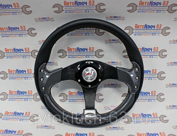 Руль спортивный для автомобилей ВАЗ, карбон черный (4156A)