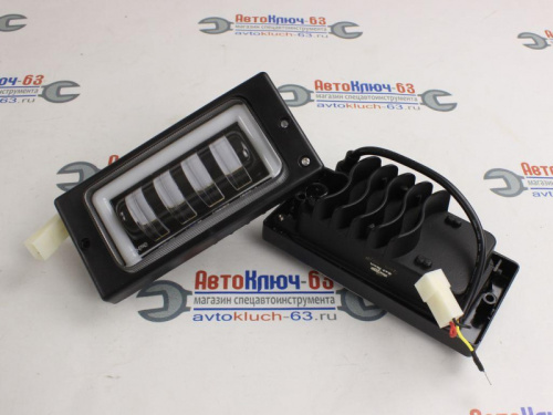 Противотуманные фары на 2110-2112, 2113-2115, 2123 4 линзы с ДХО Sal-Man