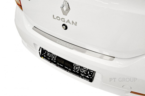Накладка на задний бампер Рено Логан 2 с 2014 нержавейка в интернет-магазине avtofirma63.ru 