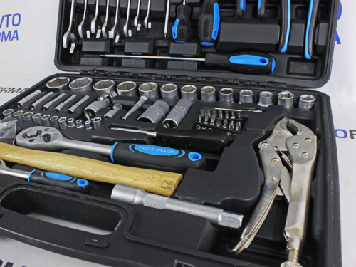 Набор инструмента 72 предмета 1/2, 1/4 DR, CrV AUTOVIRAZH в интернет-магазине avtofirma63.ru 