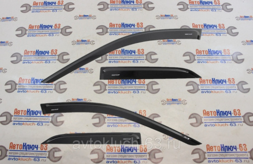 Дефлекторы (ветровики) для окон накладные неломающиеся Samurai Лада Икс Рей Voron Glass в интернет-магазине avtofirma63.ru 