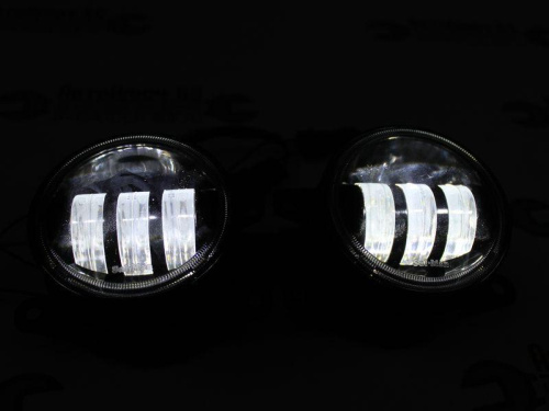 Противотуманные фары для а/м 2180, 2121, 2190 ФЛ двухрежимные LIME, 3 линзы Sal-Man