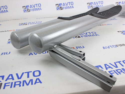 Пороги труба с проступью и металлической заглушкой Лада Нива 4х4 2121 Техносфера в интернет-магазине avtofirma63.ru 