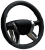 Оплетка на руль нескользящая кожа Mesh 3D "M" (d=38см) черная, Azard