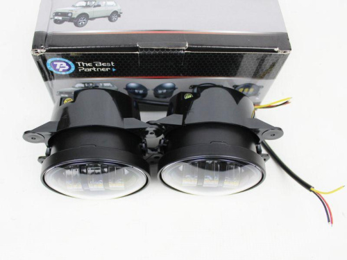 Противотуманные фары для а/м 2180, 2121, 2190 ФЛ двухрежимные, 3 линзы Автосвет 50W