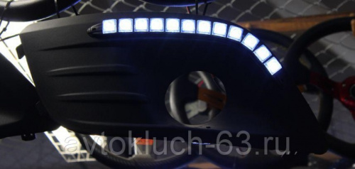 Огни ходовые LED 12V, 12 светодиодов гибкие сегментные 300 мм