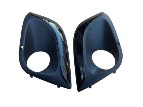 Рамки ПТФ Лада Калина 2 с вставкой черный глянец