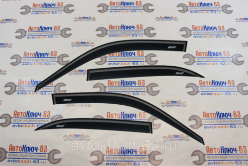 Дефлекторы (ветровики) для окон накладные неломающиеся Samurai для а/м 2190 лифтбек Voron Glass в интернет-магазине avtofirma63.ru 