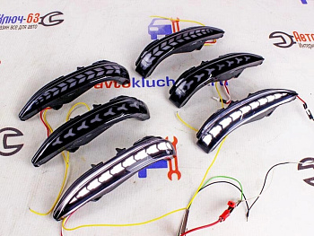 Повторители поворота в боковые зеркала Лада Веста два режима бегающие американки с узором в интернет-магазине avtofirma63.ru 