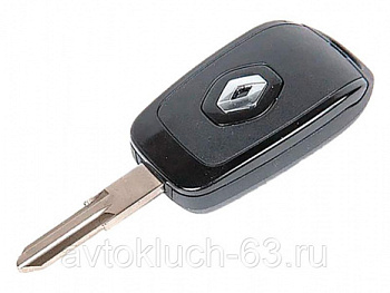 Ключ замка зажигания Renault HITAG 3 PCF 7939 с чипом, без кнопок, хром в интернет-магазине avtofirma63.ru 