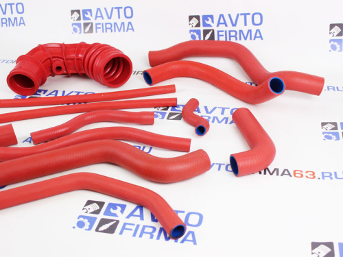 Патрубки двигателя армированный каучук красные на ВАЗ 2110, 2111 в интернет-магазине avtofirma63.ru 