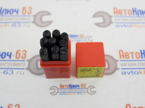 Набор цифровых штампов 6 мм, 9 предметов Partner в интернет-магазине avtofirma63.ru 