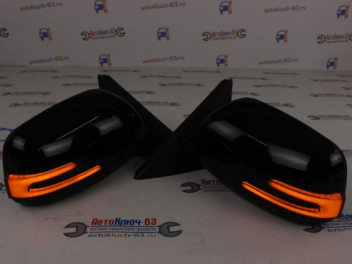 Боковые зеркала для а/м 2110-2112, 2170, 21704 с бегающим повторителем AMG плазма механические в интернет-магазине avtofirma63.ru 