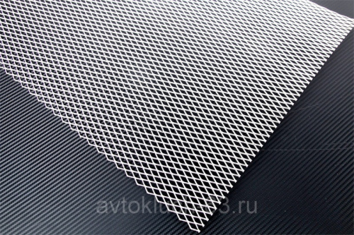 Алюминиевая сетка серебристая 1200х250 мм, мелкая ячейка (5х10 мм), 1254 в интернет-магазине avtofirma63.ru 